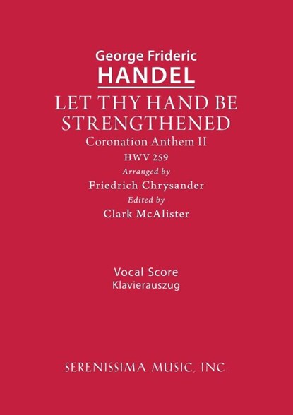 Let Thy Hand Be Strengthened, HWV 259, George Frideric Handel - Paperback - 9781608742035