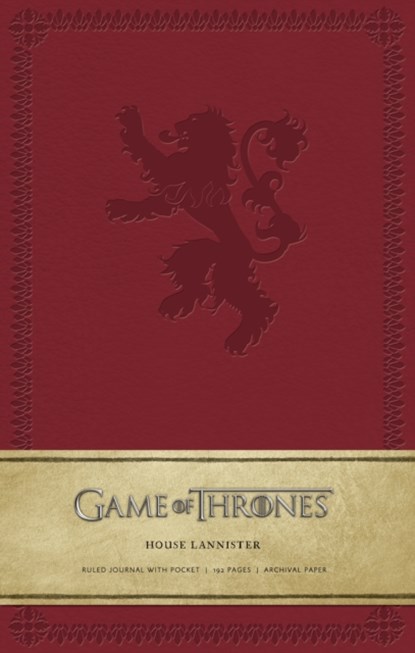Game of Thrones: House Lannister Hardcover Ruled Journal, . HBO - Gebonden - 9781608873746