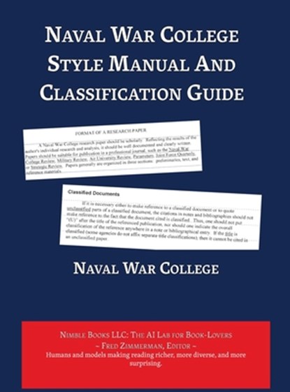 Naval War College Style Manual And Classification Guide, Fred Zimmerman - Gebonden - 9781608883172