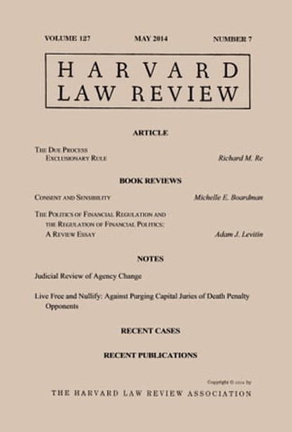 Harvard Law Review: Volume 127, Number 7 - May 2014, Harvard Law Review - Ebook - 9781610278690
