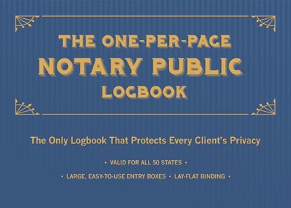 The One-per-page Notary Public Logbook, Editors of Ulysses Press - Paperback - 9781612439365