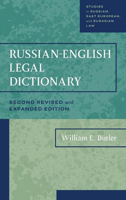 Russian-English Legal Dictionary, William E. Butler - Gebonden - 9781616196820