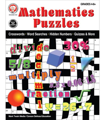 Mathematics Puzzles Workbook, Mark Twain Media - Paperback - 9781622238965