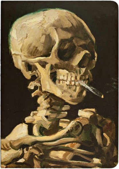 Teneues - A5 Notebook: Head of a Skeleton with a Burning Cigarette by Vincent Van Gogh, Skull, Paperback - 140 Lined Pages with Lay Flat Binding: Our, Teneues - Gebonden - 9781623258221