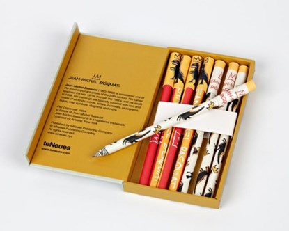 Teneues - 8-Pen Set: Pez Dispenser Jean-Michel Basquiat, 8 Ballpoint Pens, Unique Paper Wrapped Barrel, Soft Touch, Sleek Case: Set of 8 Ball Point Pe, Teneues - Gebonden - 9781623259044