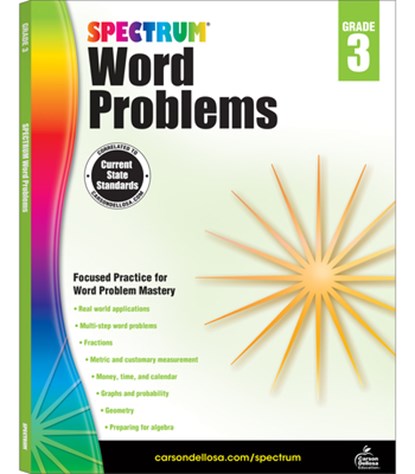 Word Problems, Grade 3, Spectrum - Paperback - 9781624427299