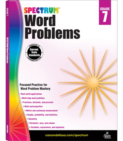 Word Problems, Grade 7, Spectrum - Paperback - 9781624427336
