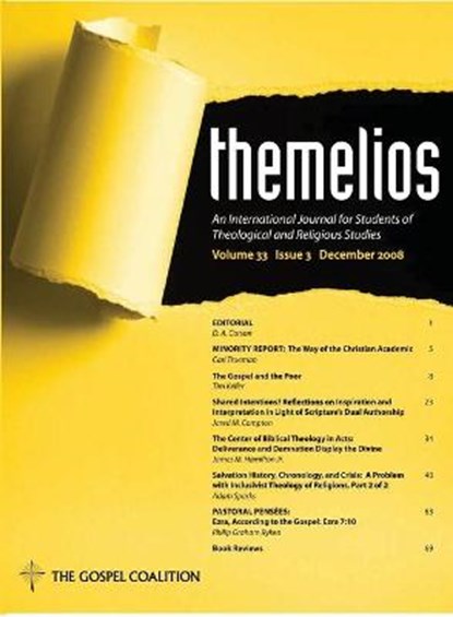 Themelios  Volume 33  Issue, niet bekend - Paperback - 9781625649638