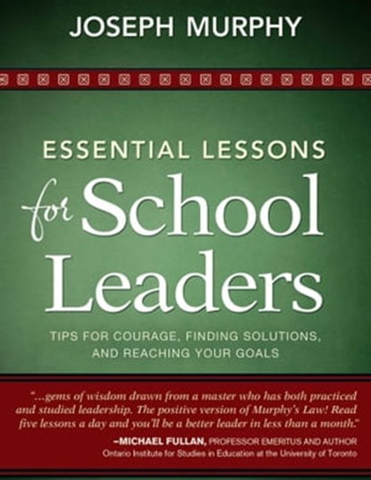 Essential Lessons for School Leaders, Joseph Murphy - Ebook - 9781629141237