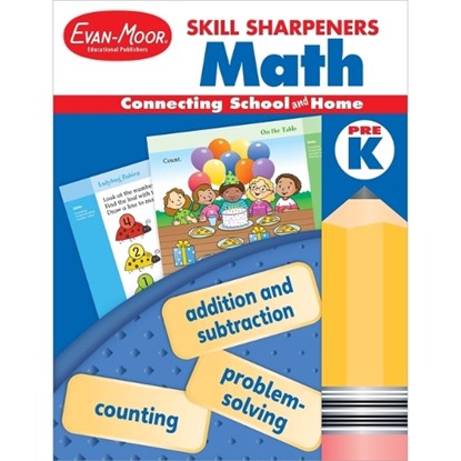 Skill Sharpeners: Math, Grade Prek, Evan-Moor Educational Publishers - Paperback - 9781629389844