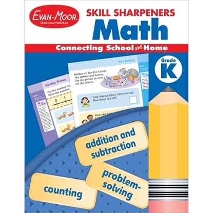 Skill Sharpeners: Math, Grade K, Evan-Moor Educational Publishers - Paperback - 9781629389851