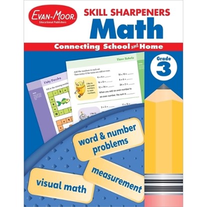 Skill Sharpeners: Math, Grade 3, Evan-Moor Educational Publishers - Paperback - 9781629389882