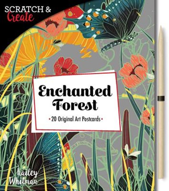 Scratch & create: enchanted forest : 20 original art postcards