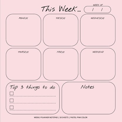 Weekly Planner Notepad, Get List Done - Paperback - 9781636570754