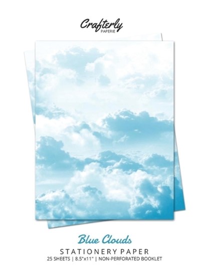 Blue Clouds Stationery Paper, Crafterly Paperie - Paperback - 9781636571348