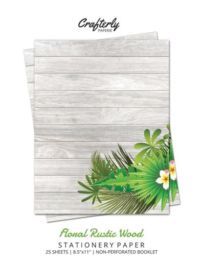 Floral Rustic Wood Stationery Paper, Crafterly Paperie - Paperback - 9781636571362