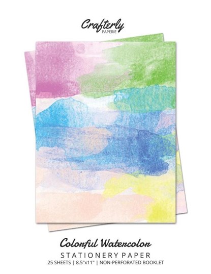 Colorful Watercolor Stationery Paper, Crafterly Paperie - Paperback - 9781636571393