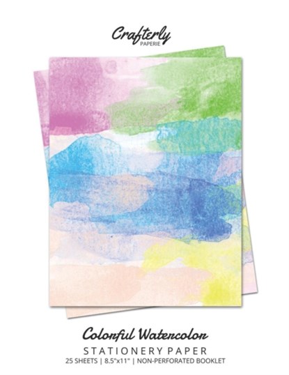 Colorful Watercolor Stationery Paper, Crafterly Paperie - Paperback - 9781636571393
