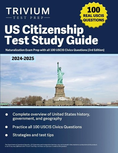US Citizenship Test Study Guide 2024-2025, B. Hettinger - Paperback - 9781637987100