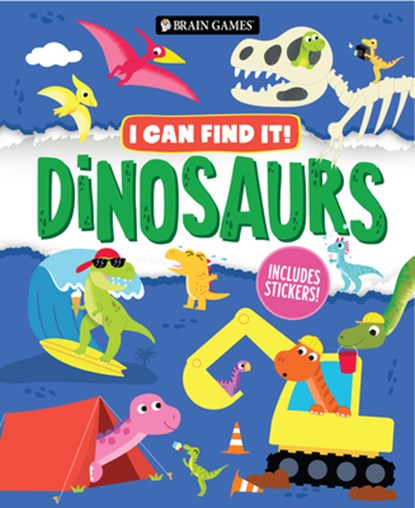 Brain Games - I Can Find It!: Dinosaurs - Includes Stickers!, Publications International Ltd - Gebonden - 9781639387946