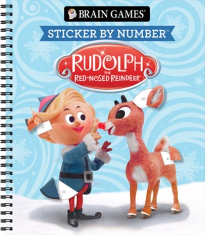 Brain Games - Sticker by Number: Rudolph the Red-Nosed Reindeer, Publications International Ltd - Gebonden - 9781639388264