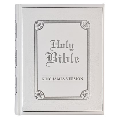 KJV Holy Bible, Classically Illustrated Heirloom Family Bible, Faux Leather Hardcover - Ribbon Markers, King James Version, White/Silver, Christianart Gifts - Gebonden - 9781639521449