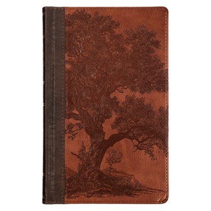 KJV Bible Giant Print Faux Leather Hardcover Brown Trust Tree, Christian Art Gifts - Gebonden - 9781639529841