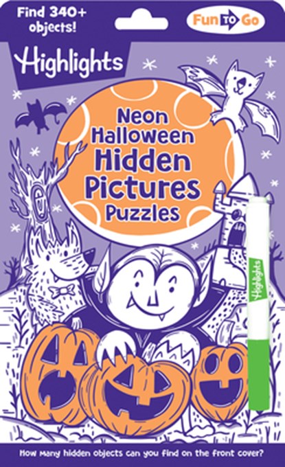 Neon Halloween Hidden Pictures Puzzles: Halloween Puzzle Book for Kids with Neon Hidden Pictures Scenes and Gel Marker, Perfect Halloween Gift and Tra, Highlights - Paperback - 9781639623594
