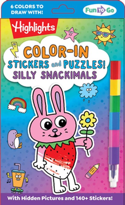 Color-In Stickers and Puzzles! Silly Snackimals: Deliciously Cute Hidden Pictures Puzzles and Sticker Activity Book with Color-In Animal and Snack Sti, Highlights - Paperback - 9781639624720