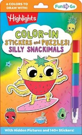 Color-In Stickers and Puzzles! Silly Snackimals: Deliciously Cute Hidden Pictures Puzzles and Sticker Activity Book with Color-In Animal and Snack Sti - Highlights - 9781639624720