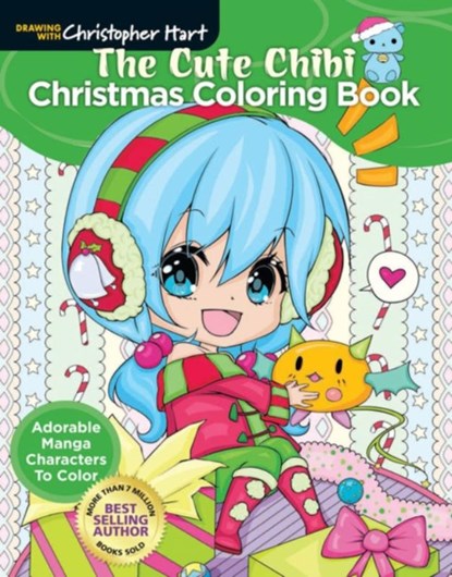 The Cute Chibi Christmas Coloring Book, Christopher Hart - Paperback - 9781640210295