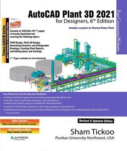 AutoCAD Plant 3D 2021 for Designers, 6th Edition, Sham Tickoo - Ebook - 9781640570986