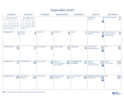 2025 Parish Wall Calendar, Church Publishing - Paperback - 9781640656871
