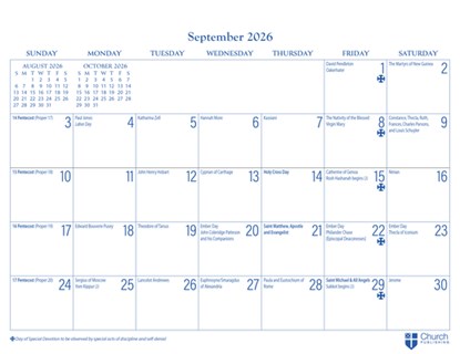 2026 Parish Wall Calendar, Church Publishing Incorporated - Gebonden - 9781640657892