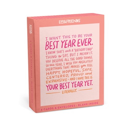 Em & Friends Best Year Yet Birthday Boxed Cards Singles, Em & Friends - Losbladig - 9781642465518