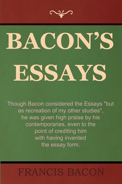 Bacon's Essays, Francis Bacon - Paperback - 9781644399255
