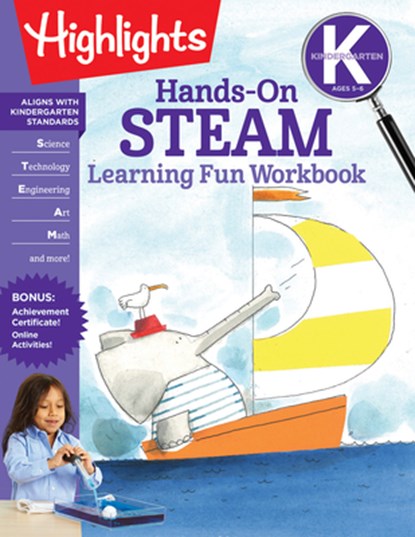 Kindergarten Hands-On STEAM Learning Fun Workbook, Highlights Learning - Paperback - 9781644721872