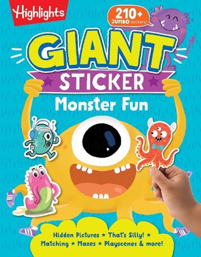 Giant Sticker Monster Fun: Hours of Giant Sticker Fun for Young Puzzlers 3 and Up, Halloween Mazes, Puzzles and Activities in This 64-Page Monster Boo, Highlights - Paperback - 9781644728956
