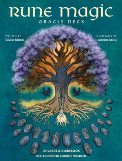 Rune Magic Oracle Deck: Colorful 24-Card Oracle Deck with Norse Symbols, 112-Page Illustrated Guidebook Explores Runes, Mythology and Ancestral Wisdom, Giulia Manzi - Gebonden - 9781646712625