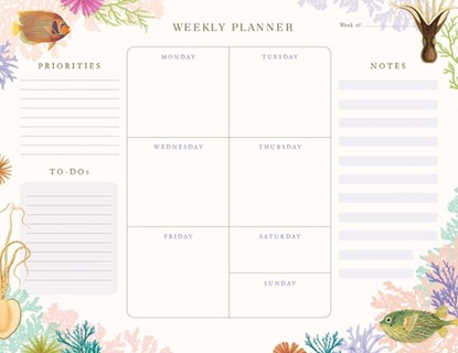 Art of Nature: Under the Sea Weekly Planner Notepad, Insight Editions - Gebonden - 9781647223939