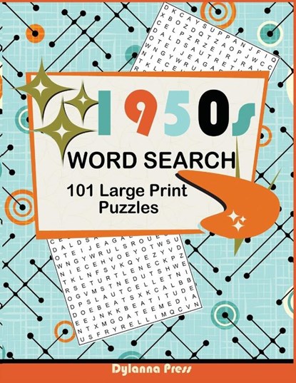 1950s Word Search Puzzle Book, Dylanna Press - Paperback - 9781647900991