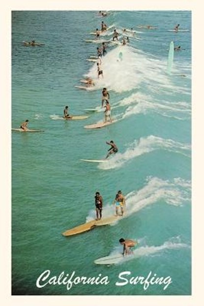 The Vintage Journal Lots of Guys Surfing, California, Found Image Press - Paperback - 9781648116919