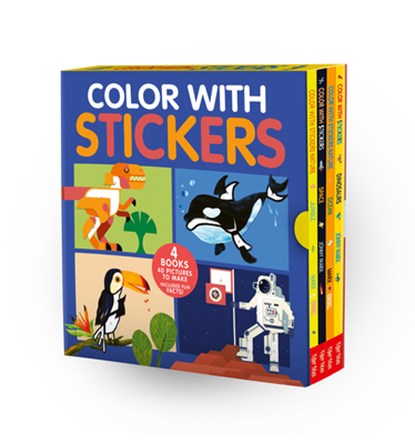 Color with Stickers 4-Book Boxed Set: Dinosaurs; Space; Jungle; Ocean, Jonny Marx - Paperback - 9781664340978
