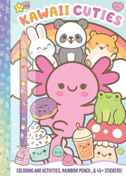 Kawaii Cuties: Coloring Book with Rainbow Pencil, Delaney Foerster - Paperback - 9781667206493