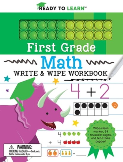 Ready to Learn: First Grade Math Write & Wipe Workbook with Popper, Editors of Silver Dolphin Books - Paperback - 9781667206707