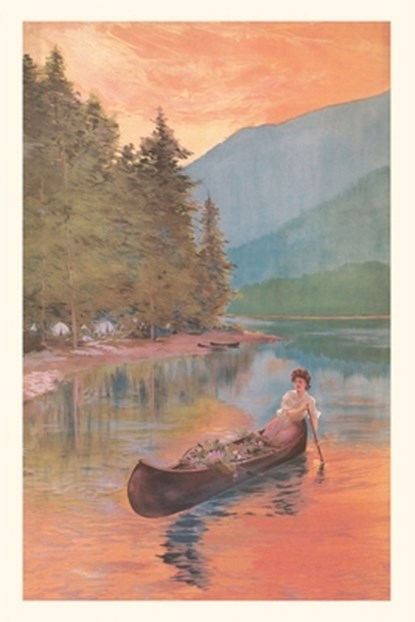 Vintage Journal Woman Canoeing on River, Found Image Press - Paperback - 9781669507680