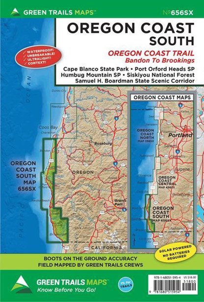 Oregon Coast South, or No. 656sx, Green Trails Maps - Gebonden - 9781680515954