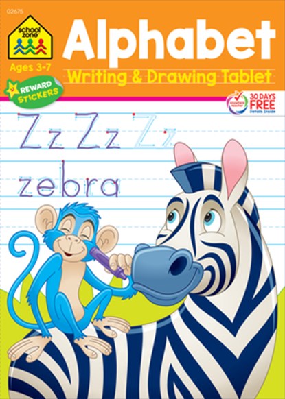 School Zone Alphabet Writing & Drawing Tablet Workbook, School Zone - Paperback - 9781681472423