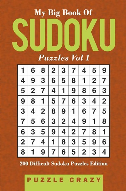 My Big Book Of Soduku Puzzles Vol 1, Puzzle Crazy - Paperback - 9781683055907