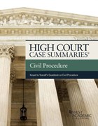 High Court Cases Summaries on Civil Procedure (Keyed to Yeazell) | Publisher's Editorial ; Publishers Editorial Staff Staff | 